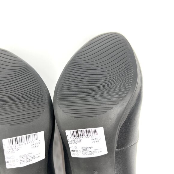 Clarks Womens Size 8 Ambyr‎ Joy Black Leather Pumps Heels Shoes Classic Work - Picture 10 of 13